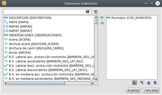 ventanas Ordenar por...