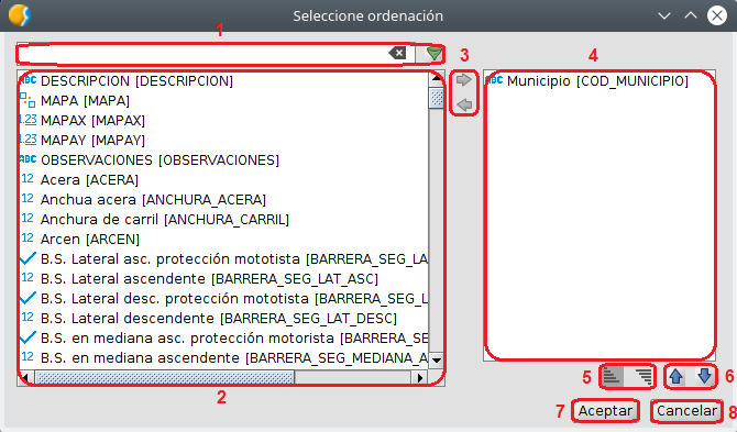 ventanas Ordenar por...